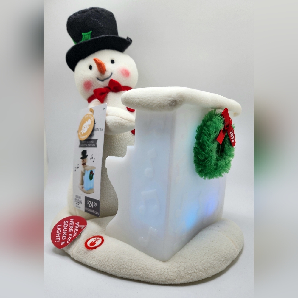 Hallmark SING-ALONG Piano Player SHOWMAN SNOWMAN Sound & Lights 20th Anniversary